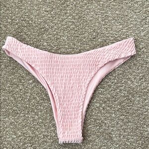 Pink Textured Bikini Bottom